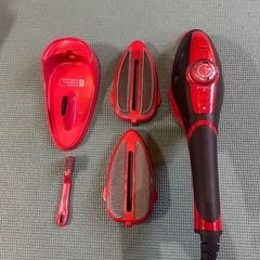 スチームQ ブラシヘアアイロン レッド美品の画像