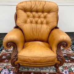 No.2イタリア製本革ヴィンテージソファ