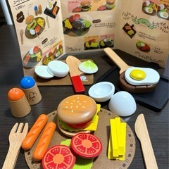 [美品] はじめてのおままごと 洋食屋さんセット マグネット 木...
