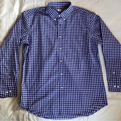 新品 XL Uniqlo ユニクロ　メンズ　チェック柄　長袖シャツ　