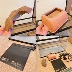 決まりました)水槽 ペットヒーター 赤外線ランプ　爬虫類飼育セット 蛇の画像