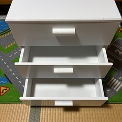 木製メイクボックス鏡付き　キャスター付きの画像