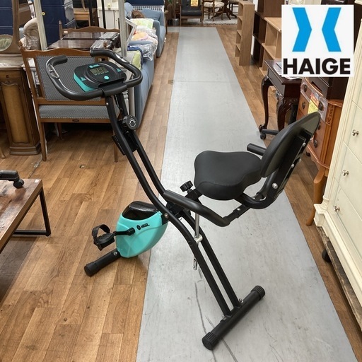 S280 ⭐ HAIGE ハイガー フィットネスバイク 心拍数メーター付き 折りたたみ式 コンパクト収納 負荷10段階 HG-QB-J917B USED 動作確認済 綺麗