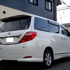 車検満タン 4WD アルファード 350G Lパッケージ レーダークルーズ HDDナビ フルセグTV Bluetooth フリップダウンモニター バックモニター 両側パワスラ パワーバックドア スマートキー ダブルサンルーフ 本革シート シートヒーター フルエアロ HID ETC の画像