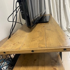 テレビボード(テレビ台) 木目と鉄(黒)のデザインでオシャレです！の画像