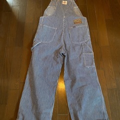 希少デッドストックEDWIN オーバーオールヒッコリーワークペインターパンツの画像