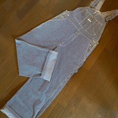 希少デッドストックEDWIN オーバーオールヒッコリーワークペインターパンツの画像