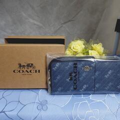 COACH 長財布 財布 シグネチャー馬車柄 ロング ジップ ウ...