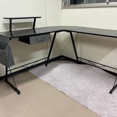 L字デスクをお試ししてみたい方！高さ75cm　ゲーム事務パソコン