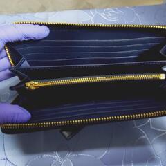 COACH 長財布 財布 シグネチャー馬車柄 ロング ジップ ウォレット  ブルーC3547の画像