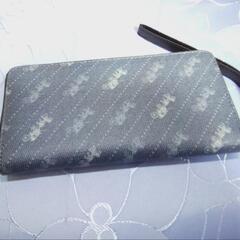 COACH 長財布 財布 シグネチャー馬車柄 ロング ジップ ウォレット  ブルーC3547の画像