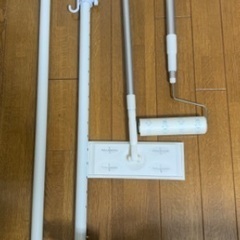 【3点セット】突っ張りポールラック　コロコロ　クイックルワイパー