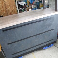 【札幌】屋台販売台　屋根やぐら・収納付　1800×850×2470　の画像