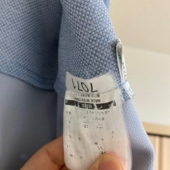 ニトリ　カーテンレース付き　青の画像