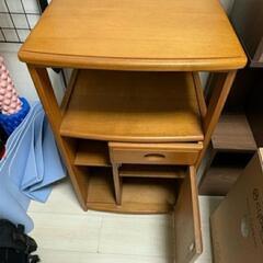 天然木 [電子レンジや炊飯器台]食器食材ストッカー収納の画像