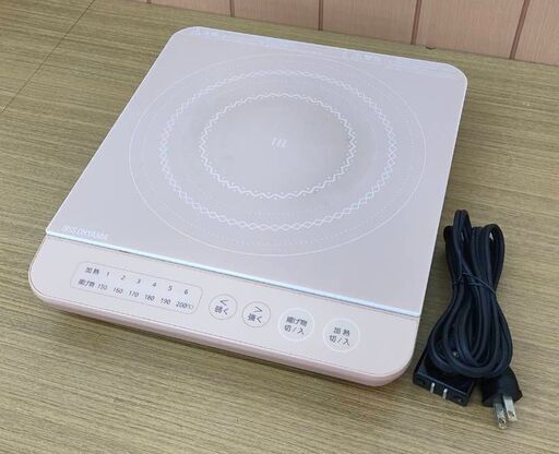 アイリスオーヤマ IHコンロ 1400W ピンク 加熱モード6段階 IHK-T37-P 2020年製