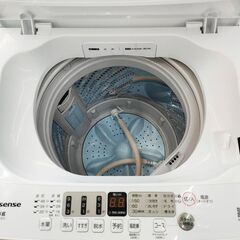 ハイセンス 全自動洗濯機 5.5kg ホワイト HW-T55H 2023年製の画像