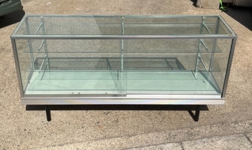 業務用 ガラスショーケース 展示ケース 前開き ガラスひきど コレクションケース ガラスケース 横182cm奥行き46.2cm高さ92.5cm