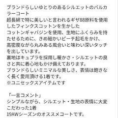 セレクトショップのお高めのコートの画像