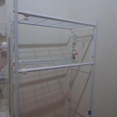 洗濯機上ラック　白の画像