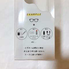 【新品】ロール式くるくるメガネポーチ メガネケース ネイビー 旅行 小物入れの画像