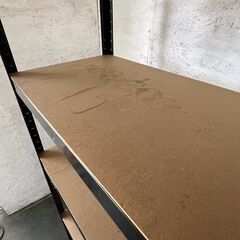 【ジモティ限定特価】 スチールラック 5段 ブラック MDF中板 収納 キャビネット 事務所 スチール収納 Y1127の画像