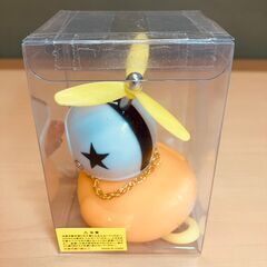 自転車ハンドル用アクセサリー・プロペラつきアヒル（白スターヘル）の画像