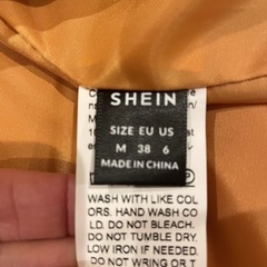 SHEIN イエロー ファーコート Mの画像