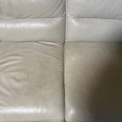 ニトリ　2人掛けソファー　合皮 の画像