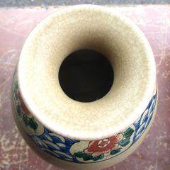 ☆伝統工芸品 九谷焼の花瓶 ケース付 九谷健生作◆江戸時代より続く石川県・能登を代表する陶磁器の画像