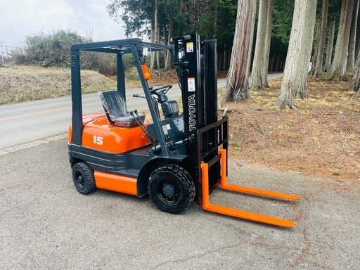 TOYOTA 6FGL-15トヨタフォークリフト1.5t ★ 1484時間★ガソリン★ (MT) ★ 4本新品タイヤ★栃木県