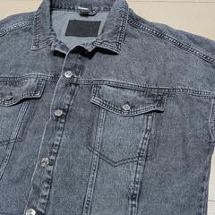 H&M &DENIM デニムジャケット 短丈 ショート丈 ドロップショルダーの画像