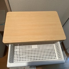 木製フラット天板ワゴン⭐️ニトリの画像