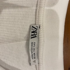 ZARA ホワイト 半袖ポロシャツ EU/USサイズ30の画像