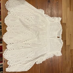 ZARA WOMAN ホワイト ノースリーブ Lの画像