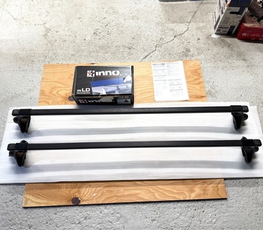 カーメイト INNO ローダウンドリップステーINLD +INB127のセット（雨どい取り付け） キーロック式 キャリア セット