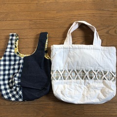ハンドメイド  手提げバッグ  2点まとめ売りの画像