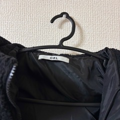 GRL ボアブルゾン ボアアウター グレイル フード 秋服 冬服 ブラックの画像