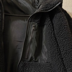 GRL ボアブルゾン ボアアウター グレイル フード 秋服 冬服 ブラックの画像