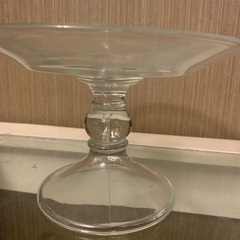 ガラス　ケーキスタンド　約20cmの画像