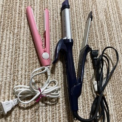 カール＆ストレートヘアアイロンコテ