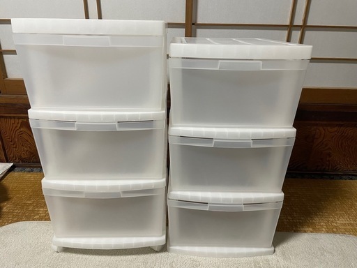 【受け取り先決定】収納ケース　チェスト　3段　２個セット　1000円