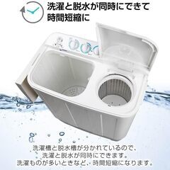 MAXZEN 洗濯機 6kg 二層式洗濯機　保証期間内　JW60KS01 マクスゼンの画像