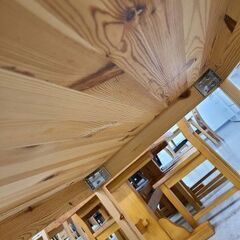 J6997　ダイニングテーブル　ナチュラル　クリーニング済み【リユースのサカイ柏店】の画像