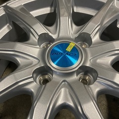 未使用品 組み込み歴あり 社外15インチアルミホイール 15×5.5J 4H 100PCD+42 4本 コンパクト系アクアスイフトカローラフィットなどにの画像