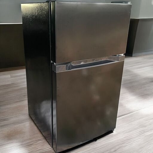 決まりました【⭐️全額返金保証⭐️】【美品 稼動品】◯アイリスオーヤマ ノンフロン冷凍冷蔵庫 2ドア 単身用 一人暮らし用 87L Black 黒 2022年製 PRC-B092D-B