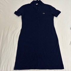 ラコステ/ロゴ入りポロシャツ半袖ワンピース/ネイビー