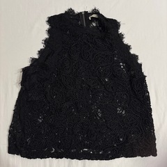 ZARA/レース ノースリーブ/ブラック