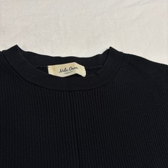 Mila Owen 黒 ノースリーブニット Sの画像