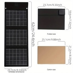 処分価格2,000円→1,500円【094】万博のスマホ充電に！新品 ポータブル折りたたみ式ソーラーパネル 5V 30Wの画像